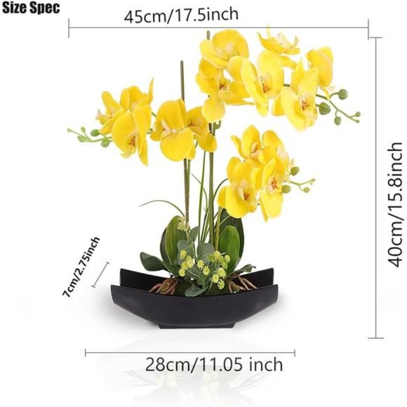 Real Touch SilkOrchid Artificial Flowers with FlowerPots,Artificial Phalaenopsis - Picture 3 of 7